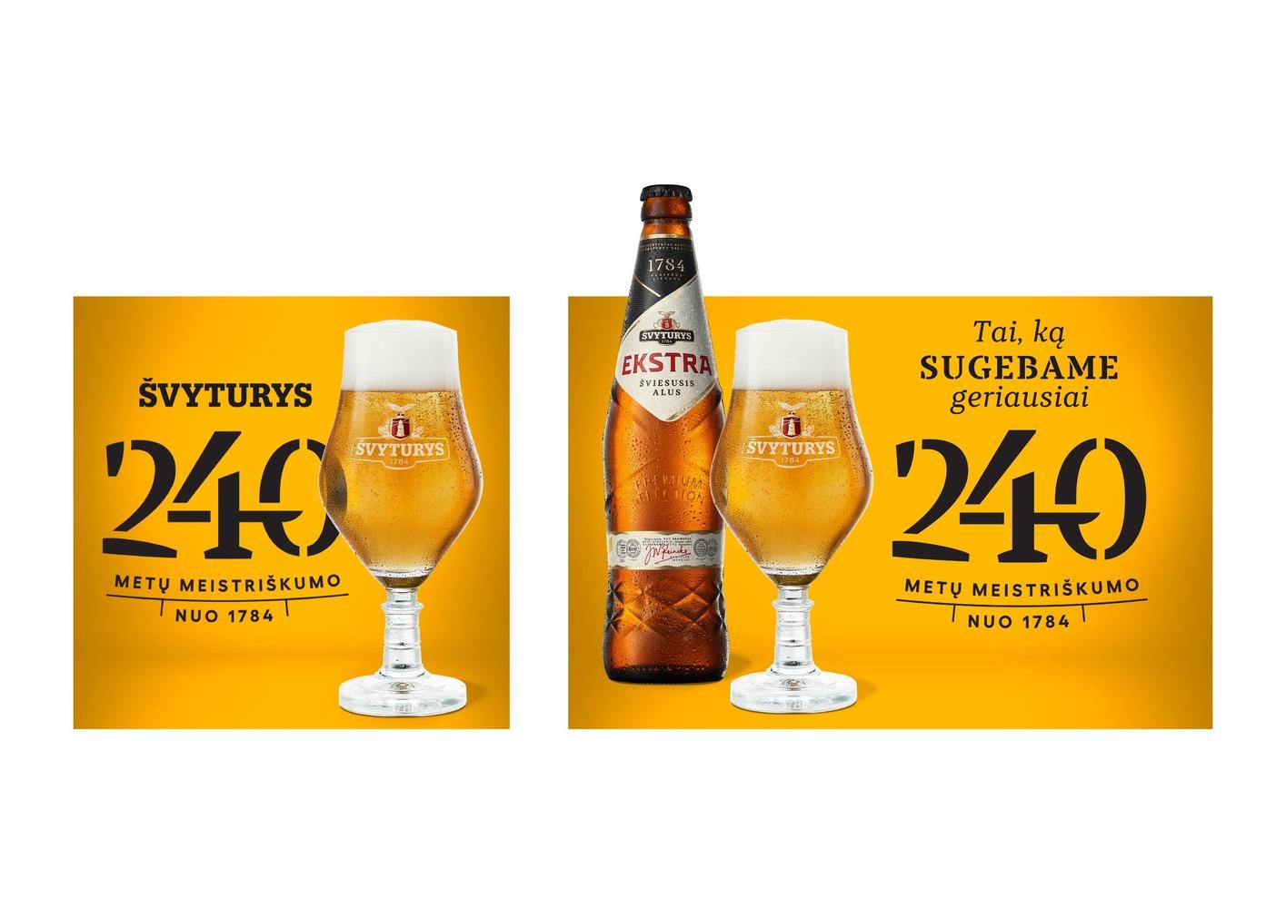 Prekės ženklas: ŠVYTURYS EKSTRA ŠVIESUSIS ALUS Tai, ką SUGEBAME geriausiai 240 METŲ MEISTRIŠKUMO NUO 1784